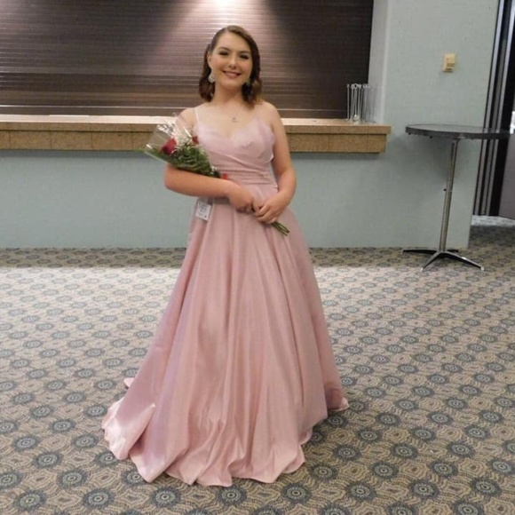 Pink Strappy Ballgown - Picture 2 of 2